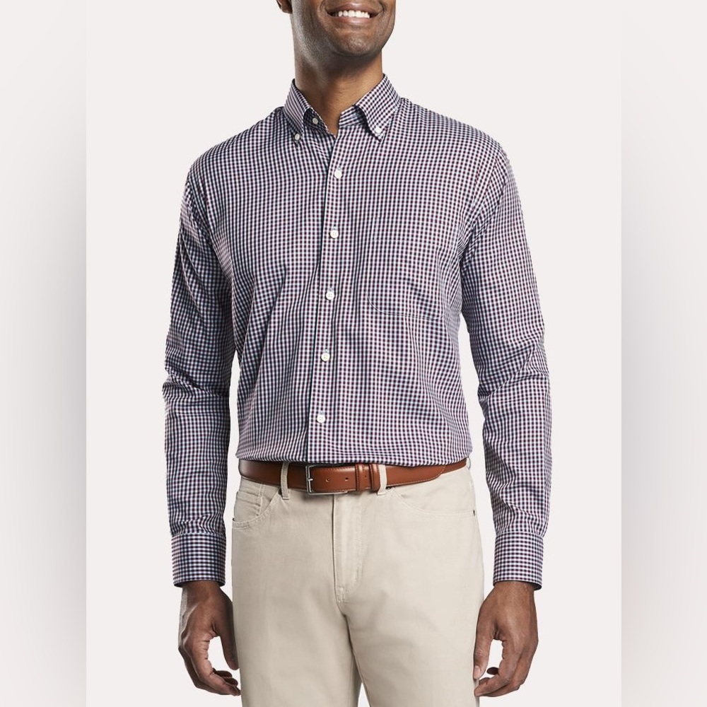 Peter Millar Crown Soft Stretch Gingham Sport Shirt